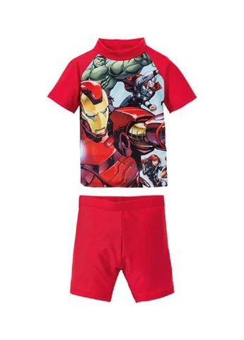 Гидрокостюм (футболка, шорты) Marvel рисунок красный