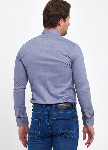 Серая кэжуал рубашка однотонная Trend Collection