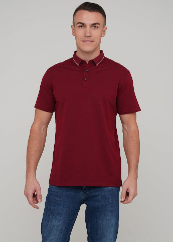 Бордовая футболка-поло для мужчин Trend Collection меланжевая