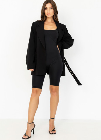 Комбінезон TOTALFIT комбінезон-шорти однотонний чорний повсякденний поліестер