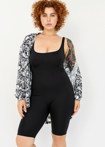 Комбінезон TOTALFIT комбінезон-шорти однотонний чорний повсякденний поліестер