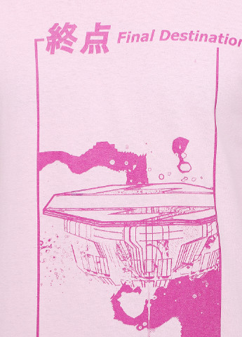Розовый демисезонный кэжуал лонгслив Gildan с рисунком