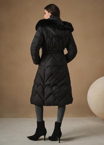 Чорна зимня куртка куртка-пальто SHEIN