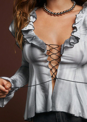 Світло-сіра блуза SHEIN