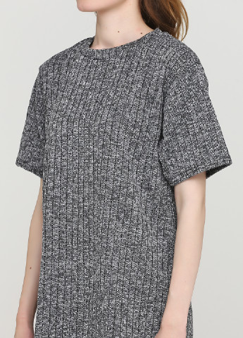 Костюм (футболка, шорты) Stylewise меланж тёмно-серый кэжуал трикотаж, полиэстер