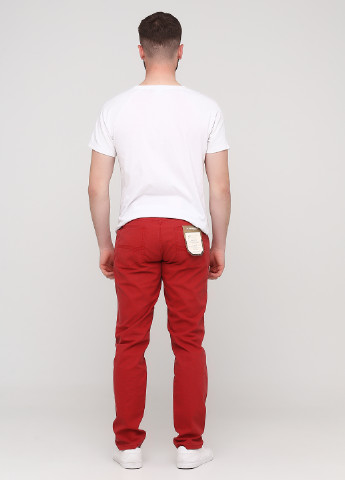 Красные кэжуал демисезонные зауженные брюки RedPoint