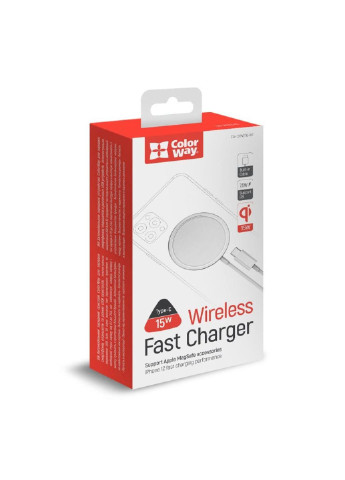 Зарядний пристрій (CW-CHW27Q-WT) Colorway magsafe charger 15w (white) (253507017)