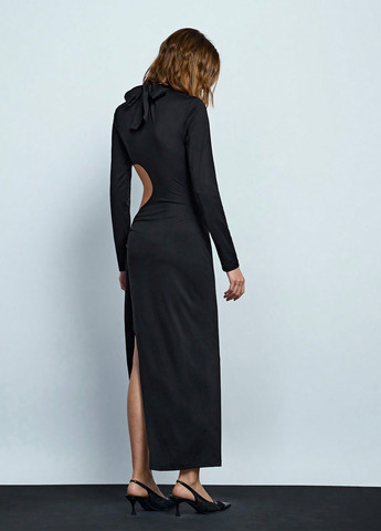 Черное вечернее, кэжуал платье платье-водолазка SHEIN однотонное