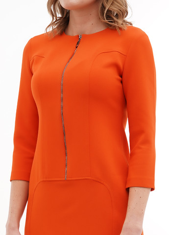 Помаранчева кежуал сукня футляр Sassofono однотонна