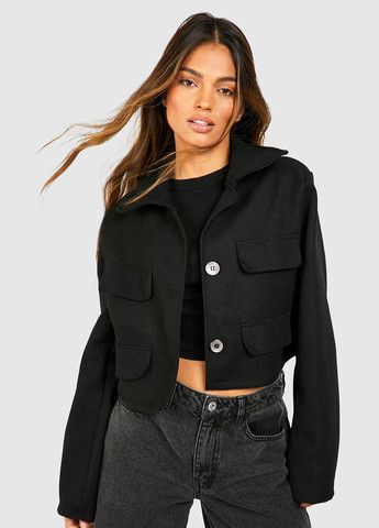 Черная демисезонная куртка куртка-пиджак Boohoo