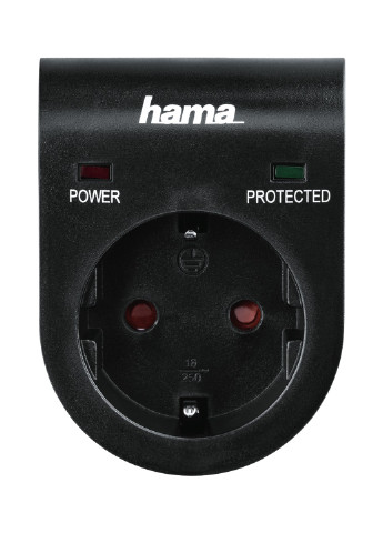 Сетевой фильтр НАМА Hama с функцией защиты от скачков напряжения, цвет черный (00108878) чёрный