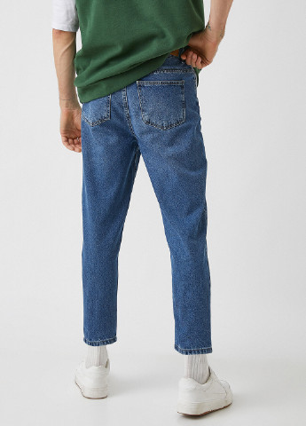 Синие демисезонные зауженные, укороченные джинсы KOTON