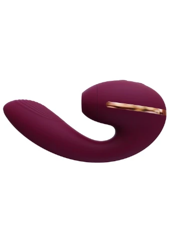 Вакуумний вібратор Tina Mini Violet, вагінально-кліторальний KisToy (254734369)