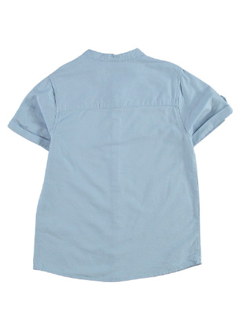 Голубой кэжуал рубашка Piazza Italia с коротким рукавом
