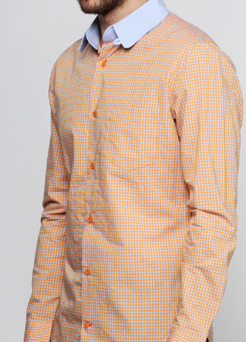 Оранжевая кэжуал рубашка в клетку Carven
