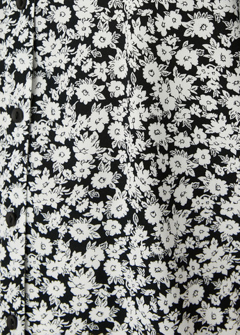Черно-белая кэжуал рубашка с цветами KOTON