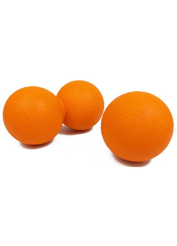 Масажний набір Extra помаранчевий валик (ролер), м'ячики (подвійний і одинарний TRP для міофасціального релізу і самомасажу) EasyFit (242659656)
