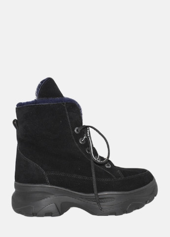 Зимние ботинки re2587-11 черный El passo из натуральной замши