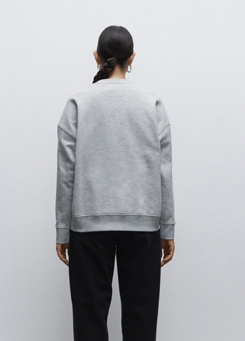 Сірий світшот H&M меланж без декору (362711262)