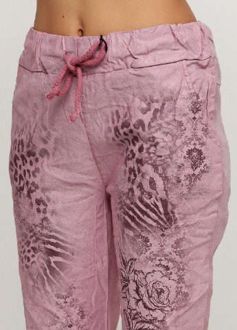 Темно-розовые кэжуал демисезонные джоггеры брюки M-1