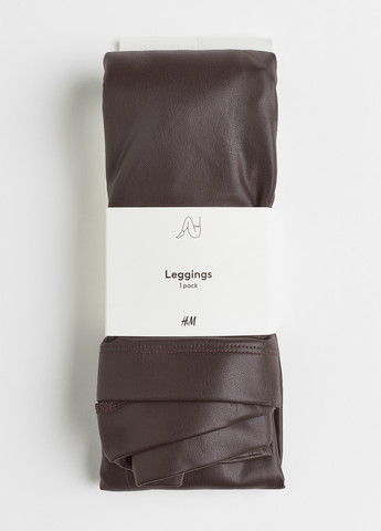 Коричневые демисезонные леггинсы H&M