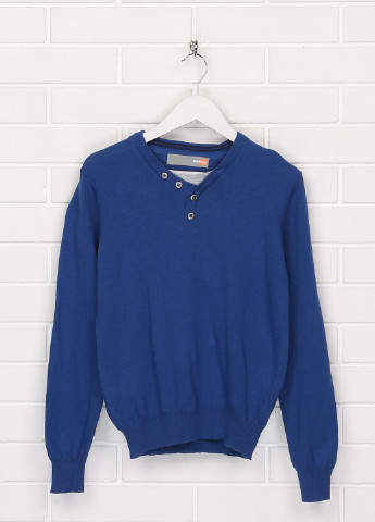 Синий демисезонный свитер пуловер IntelliGent store