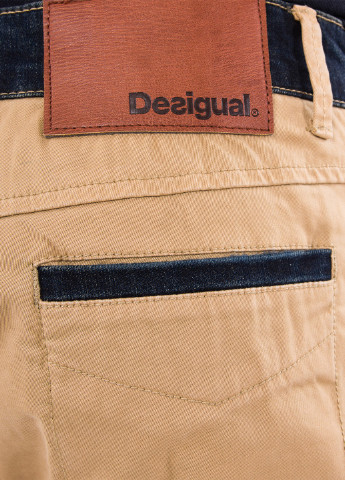 Бежевые кэжуал демисезонные зауженные брюки Desigual