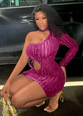 Рожева коктейльна сукня SHEIN однотонна