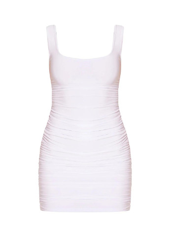 Білий коктейльна сукня сукня-майка PrettyLittleThing однотонна