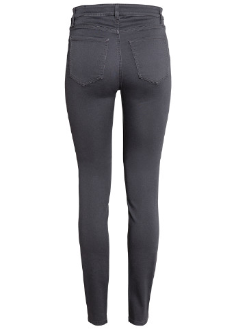 Темно-серые кэжуал демисезонные зауженные брюки H&M