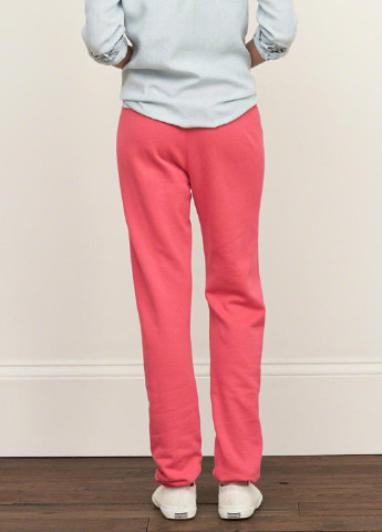 Розовые спортивные демисезонные прямые брюки Abercrombie & Fitch