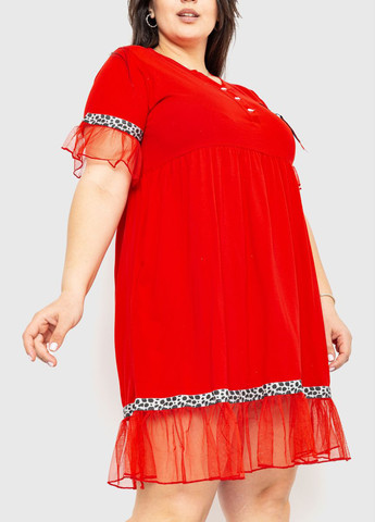 Красное кэжуал платье а-силуэт Ager однотонное