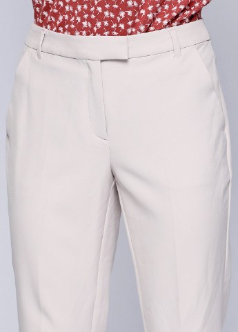 Светло-бежевые кэжуал летние брюки Comma