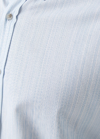 Сорочка KOTON смужка світло блакитна кежуал бавовна, поліетиленове волокно