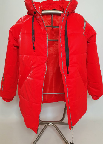 Красная демисезонная куртка No Brand Змейка Д