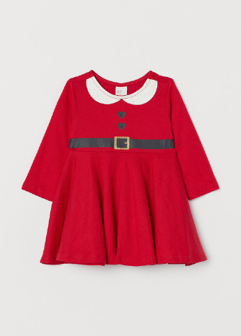 Маскарадне плаття H&M малюнок червоний домашній трикотаж, бавовна