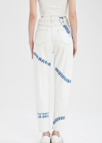 Штани DeFacto завужені білі джинсові бавовна