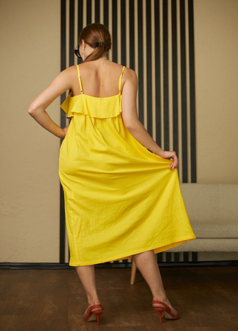 Жовтий кежуал сукня MaCo exclusive однотонна