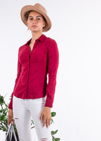 Красная кэжуал рубашка однотонная Sarah Chole