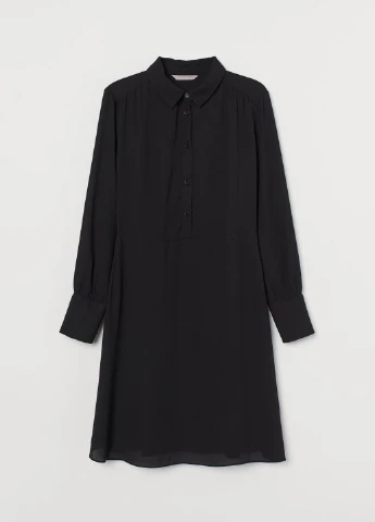 Черное кэжуал платье H&M однотонное