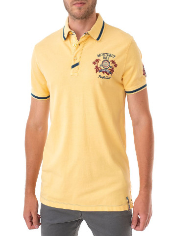 Желтая футболка-поло чоловіче для мужчин E-Bound однотонная
