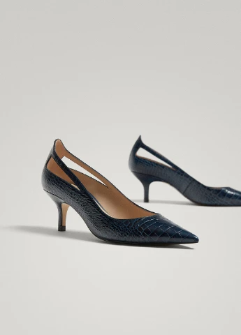 Massimo Dutti Туфли лодочки темно-синий з натуральная кожа, испания — демисезон (184577087)