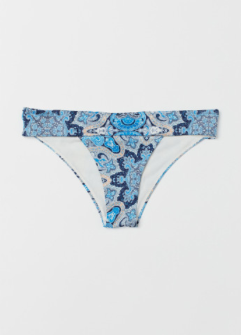 Голубой купальные трусики-плавки с абстрактным узором H&M