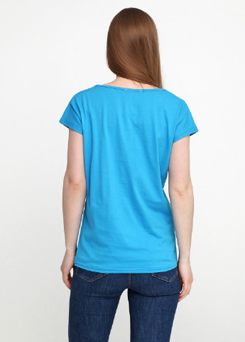 Голубая летняя футболка Moda Trend