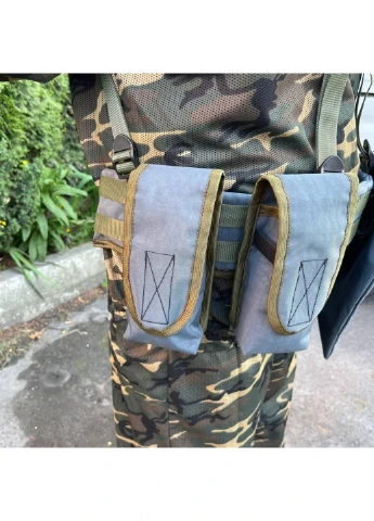 РПС система MOLLE + підсумки 6599 ЗСУ (ЗСУ) Розвантажувальна поясна система сіра Power (254441223)
