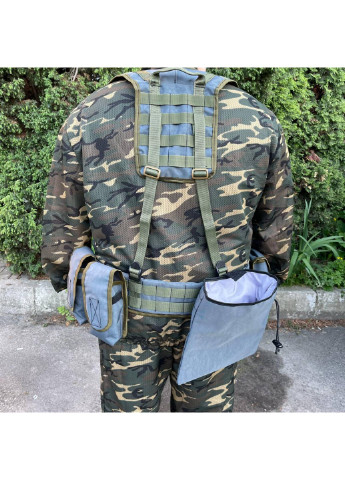 РПС система MOLLE + подсумки 6599 ВСУ (ЗСУ) Разгрузочная поясная система серая Power (254441223)