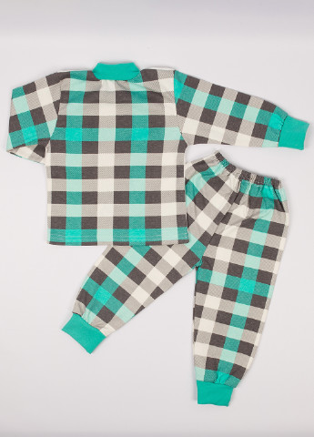 Светло-зеленая всесезон пижама (лонгслив, брюки) Пташка текстиль