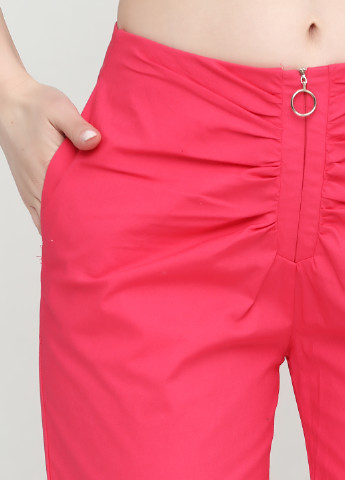 Малиновые кэжуал демисезонные зауженные брюки Zara