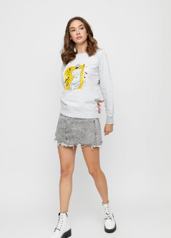 Серый свитшот женский /no flis/ YAPPI рисунок (251467747)