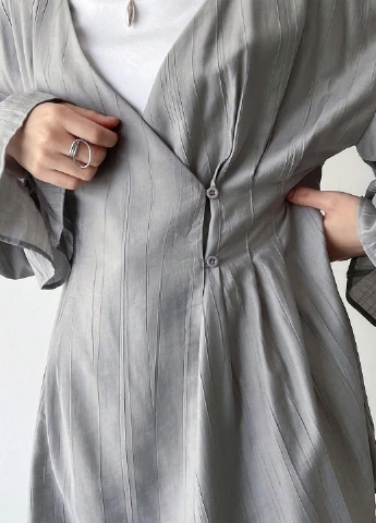 Серая блуза на запах SHEIN